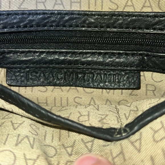 Isaac Mizrahi genuine pebble leather animal print crossbody bag - Picture 10 of 11